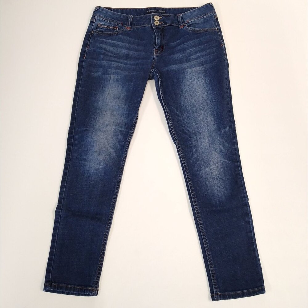 Amethyst Jeans Be Beautiful Women 11 Reg Fit Dariela Mid-Rise Denim Embroidered